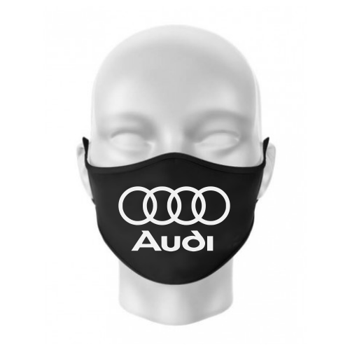 Masca personalizata AUDI din bumbac neagra