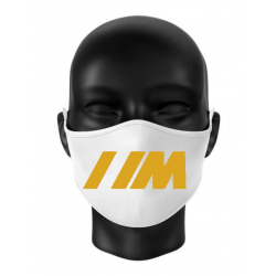 Masca personalizata BMW M din bumbac alba
