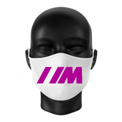 Masca personalizata BMW M din bumbac alba