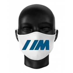 Masca personalizata BMW M din bumbac alba