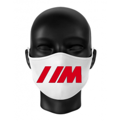 Masca personalizata BMW M din bumbac alba