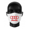 Masca personalizata AUDI din bumbac alba