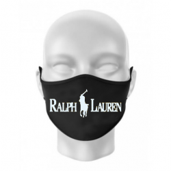 Masca personalizata RALPH LAUREN din bumbac neagra