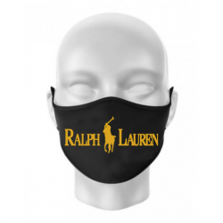 Masca personalizata RALPH LAUREN din bumbac neagra