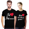 Set tricouri "Te iu...besc"
