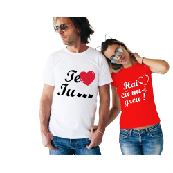 Set tricouri "Te iu...besc"