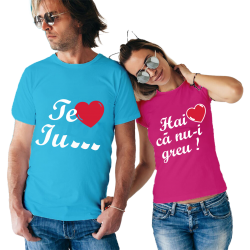 Set tricouri "Te iu...besc"