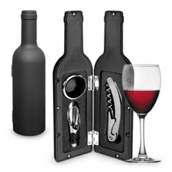 Set 3 accesorii pentru vin in forma de sticla