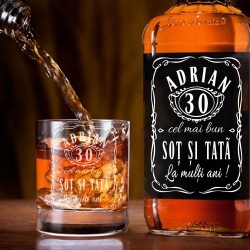 Set cadou - Jack Daniel's - personalizat - cutie lemn