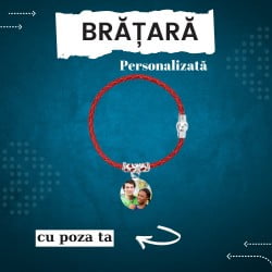 BRĂȚARĂ DIN PIELE PERSONALIZATĂ + CUTIE GRAVATĂ