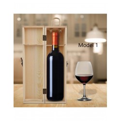 Cutie din lemn pentru sticla de vin personalizata