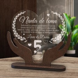 Placuta Trofeu de aniversare inima