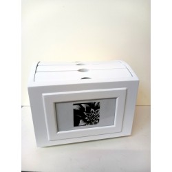 Album foto din lemn, cufar rotativ, 10x15 cm, 124 fotografii, 4 ferestre personalizare