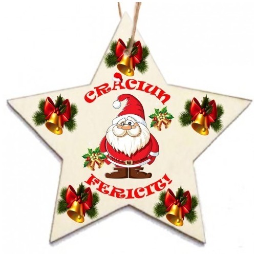 Ornamet pom de craciun din ceramica stea