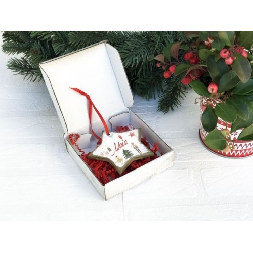 Ornamet pom de craciun din ceramica stea