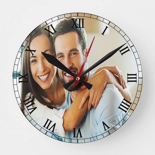 Ceas personalizat din sticla rotund