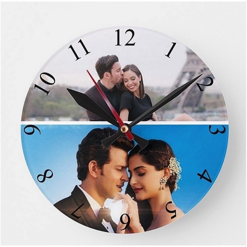Ceas personalizat din sticla rotund