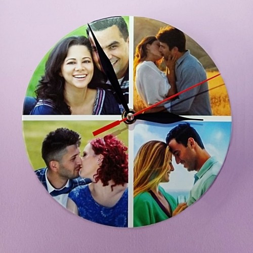 Ceas personalizat din sticla rotund