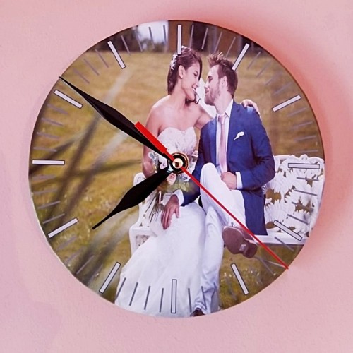 Ceas personalizat din sticla rotund