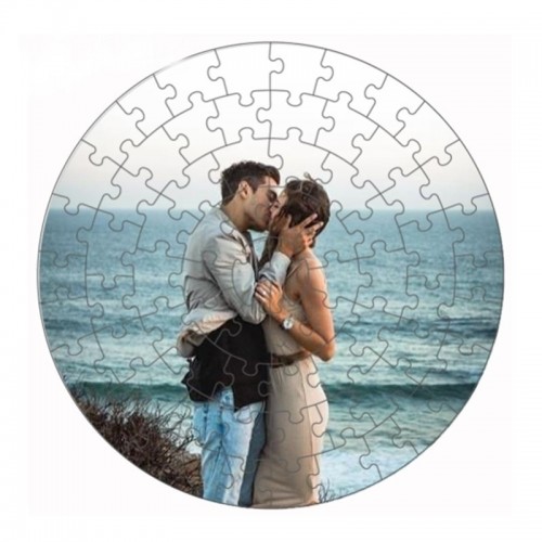 Puzzle personalizat rotund