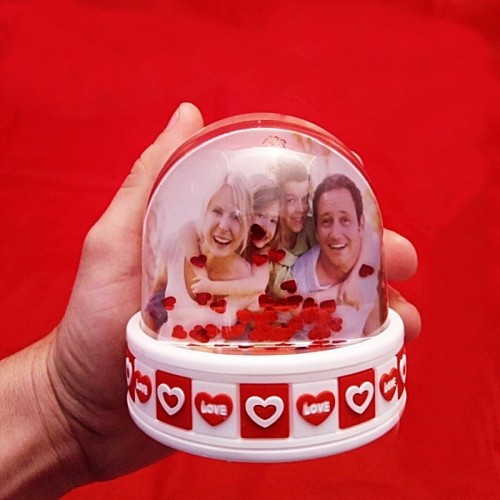 Glob foto Love rosu
