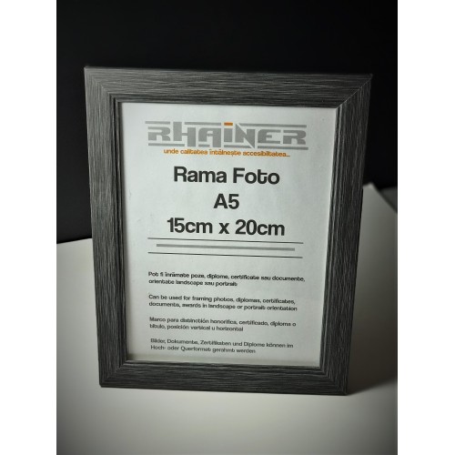 Rama foto Madrid neagra A5