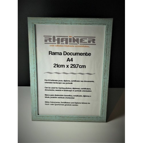 Rama foto Leon albastru deschis A4