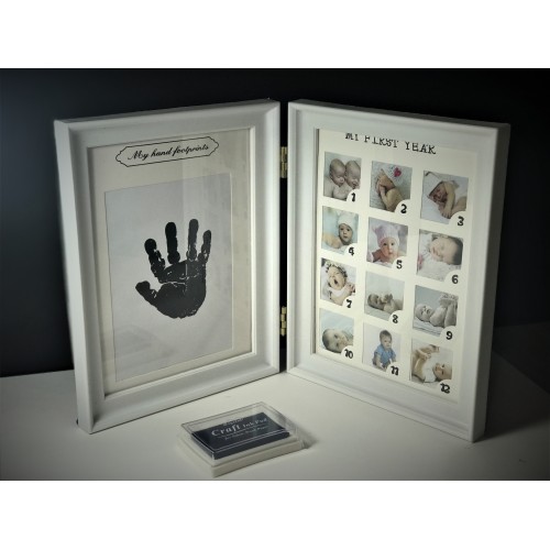 Colaj foto baby carte cu amprenta  mana