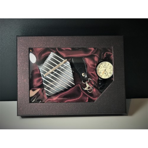 Set cadou pentru el ceas,cravata,butoni, breloc