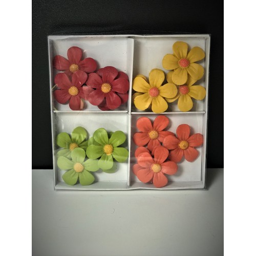 Set 16 flori colorate cu magnet Margarete