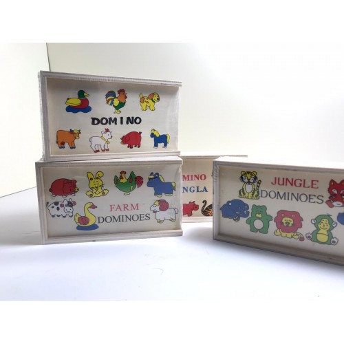 Jucarie domino din lemn