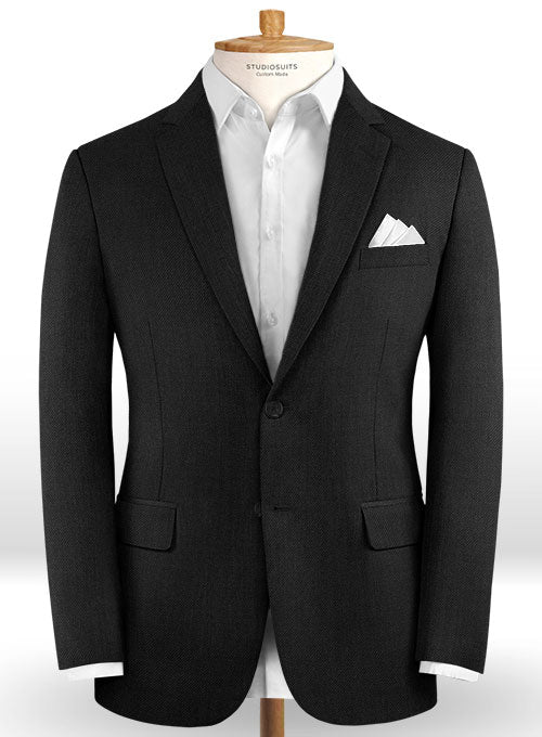 Scabal Black Wool Suit