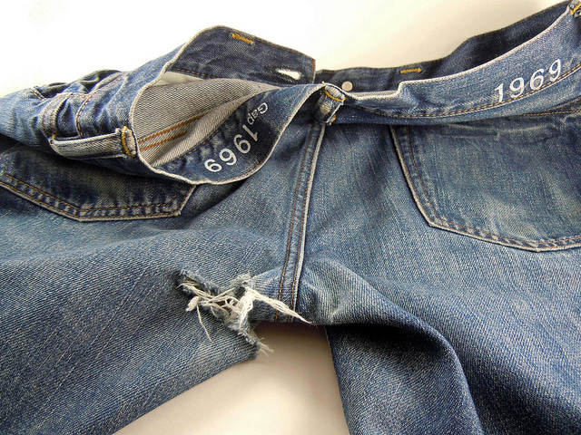 Damaged premium hot sale jeans