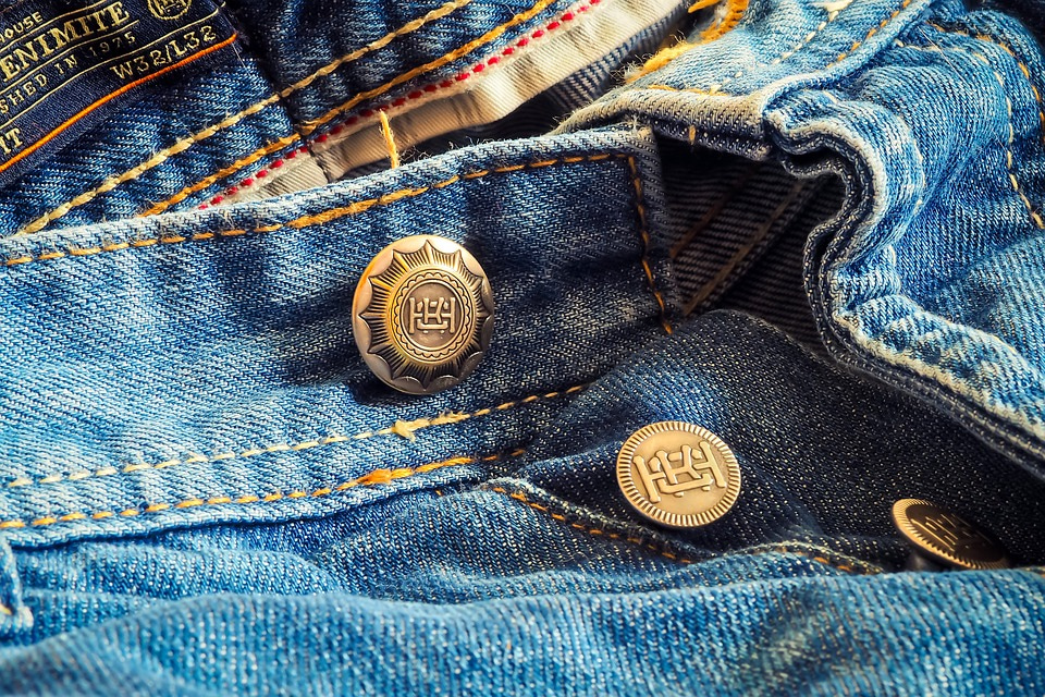 Button and zipper