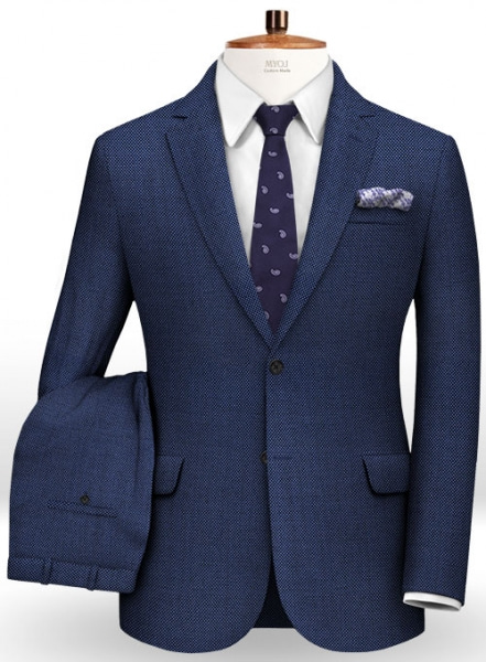 Birdseye Wool Royal Blue Suit