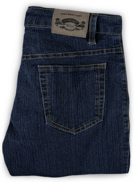 Darker Blue - Stretch Cross Hatch Jeans