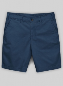 Ink Blue Stretch Summer Weight Chino Shorts