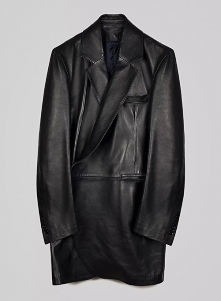 Tabula Leather Long Coat