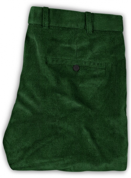 Stretch English Green Corduroy Trousers - 21 Wales