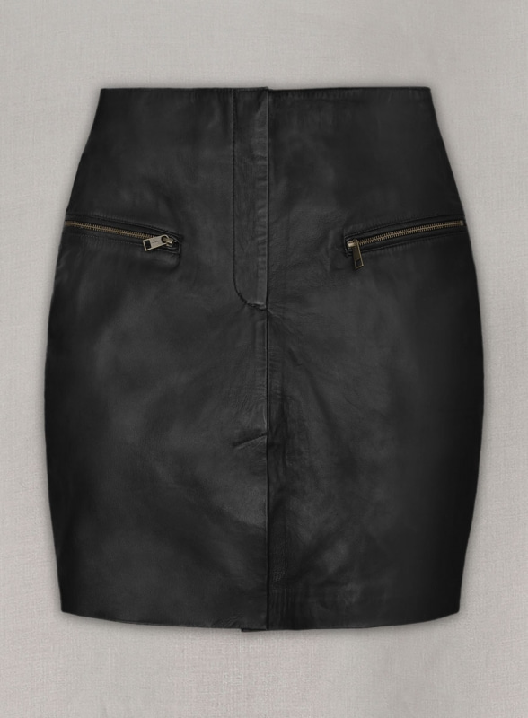 Front Slit Leather Skirt - # 126 - Click Image to Close