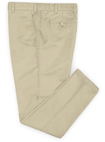 Beige Peach Finish Chinos