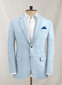 Italian Linen Lusso Blue Jacket