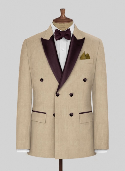 Napolean Khaki Wool Tuxedo Jacket