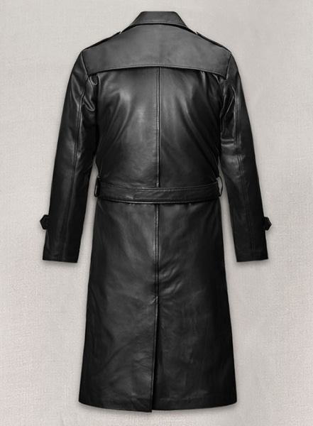 Samuel L. Jackson Shaft Leather Long Coat