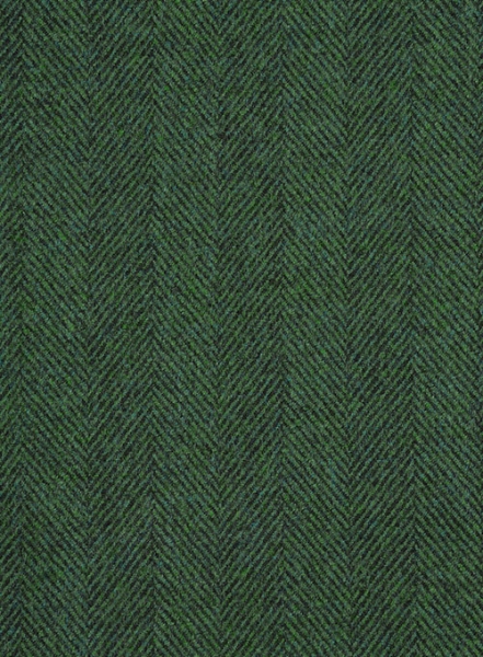 Italian Wide Herringbone Green Tweed Jacket