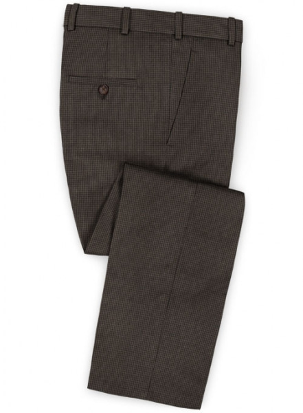 Dogtooth Wool Brown Suit