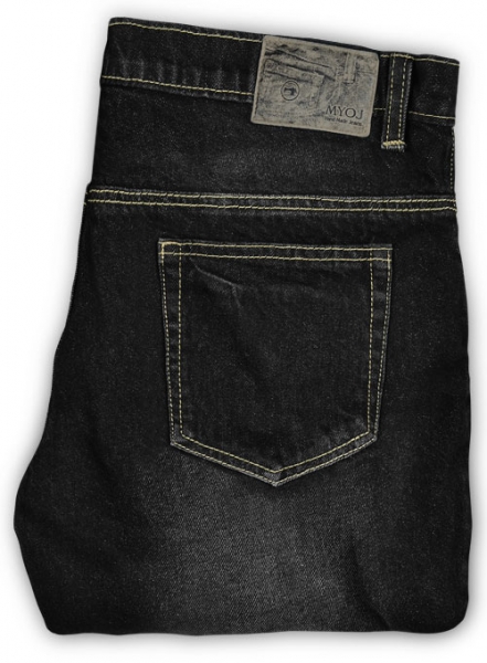 Rooster Black Hard Wash Whisker Jeans