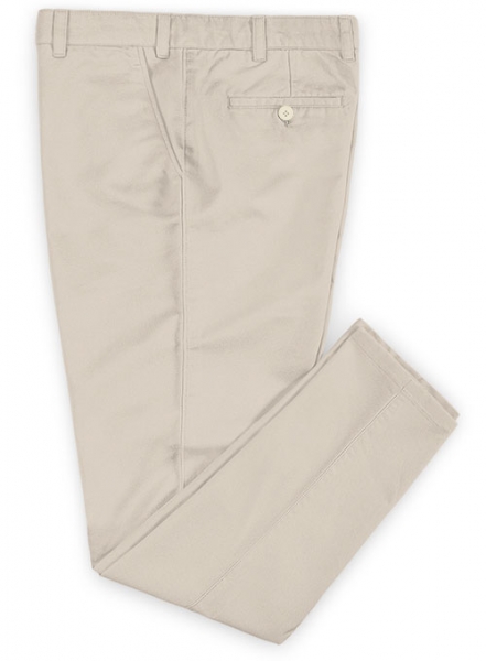 Beige Stretch Chino Pants