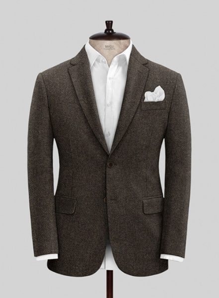 Light Weight Dark Brown Tweed Jacket