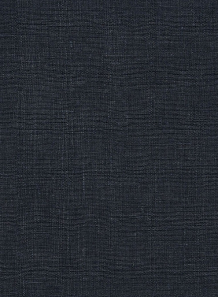 Dark Blue Pure Linen Pants